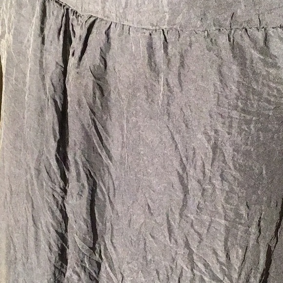 Marina Gigli Made in Italy tank blouse silk blue lace L - Picture 5 of 5